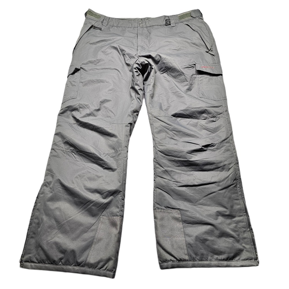 Arctix Insulated Cargo Ski Snow Pants Mens XXL Gray Regular Fit Winter Ankle Zip